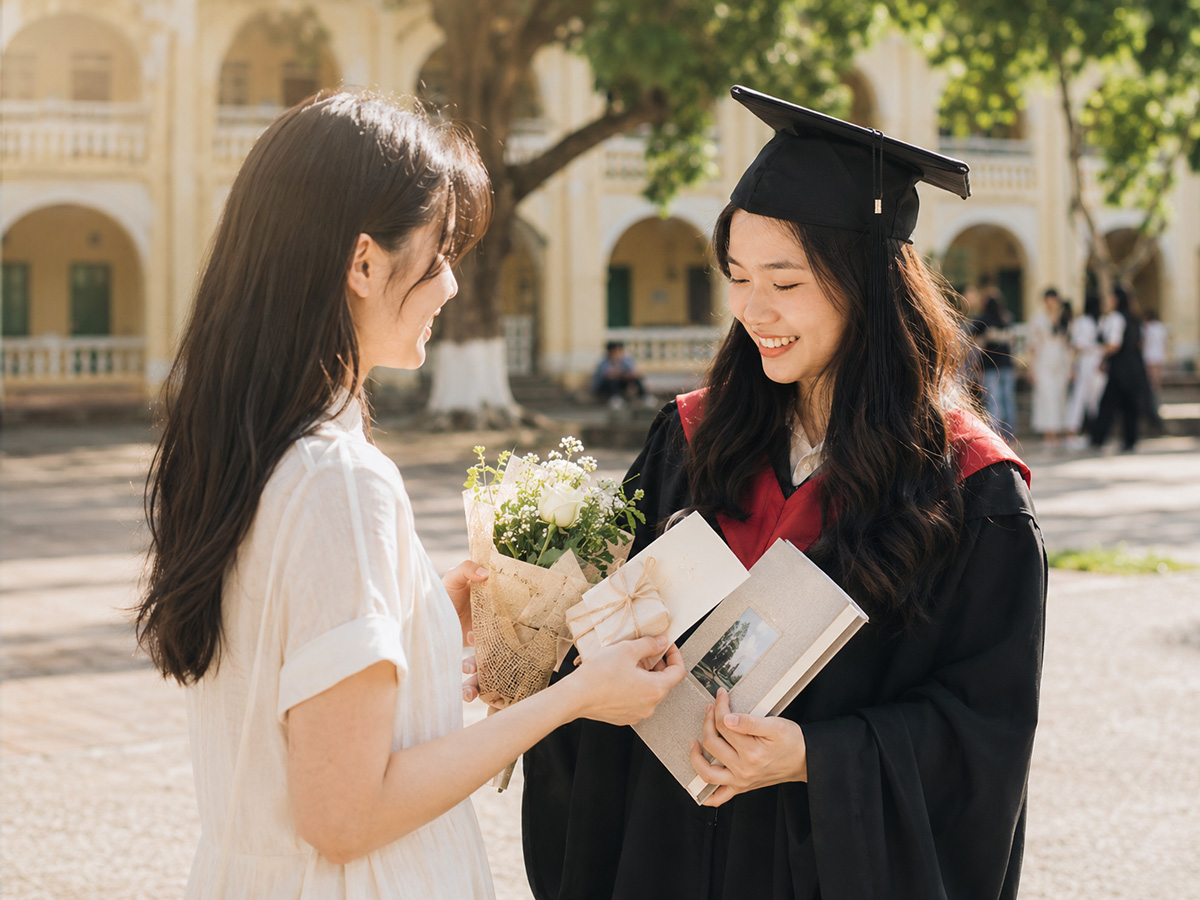 Quà Tốt Nghiệp Cho Nữ Nên Tặng Hoa Tươi Kèm Thiệp